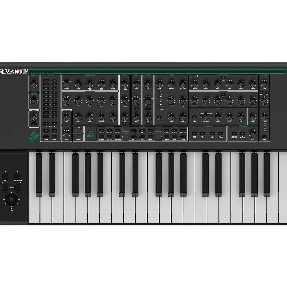 PWM Instruments Mantis Hybrid Synthesizer Keyboard With Metal Sustain Pedal