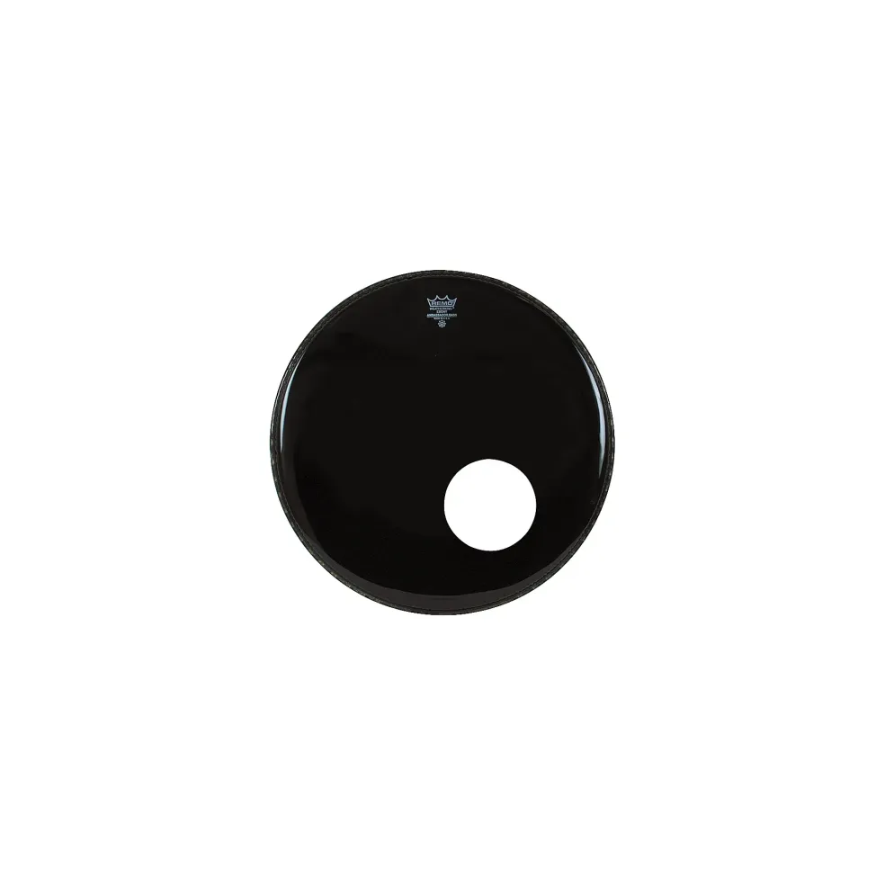 Remo Ambassador Bass Drum Head With 5.5" Port Hole Ebony 22 in.