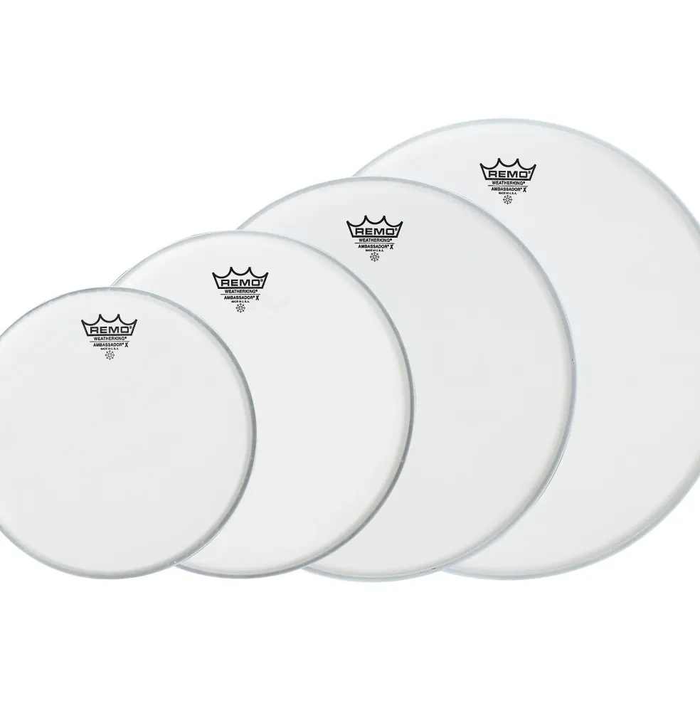 Remo Ambassador X New Fusion Drumhead Pack, Buy 3 Get a Free 14 Inch Head