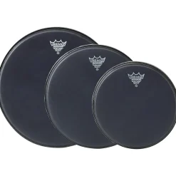 Remo Black Suede Emperor Standard Tom Pack
