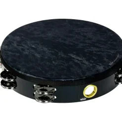 Remo Double Row Wild Tambourine 10 in. Skyndeep Black