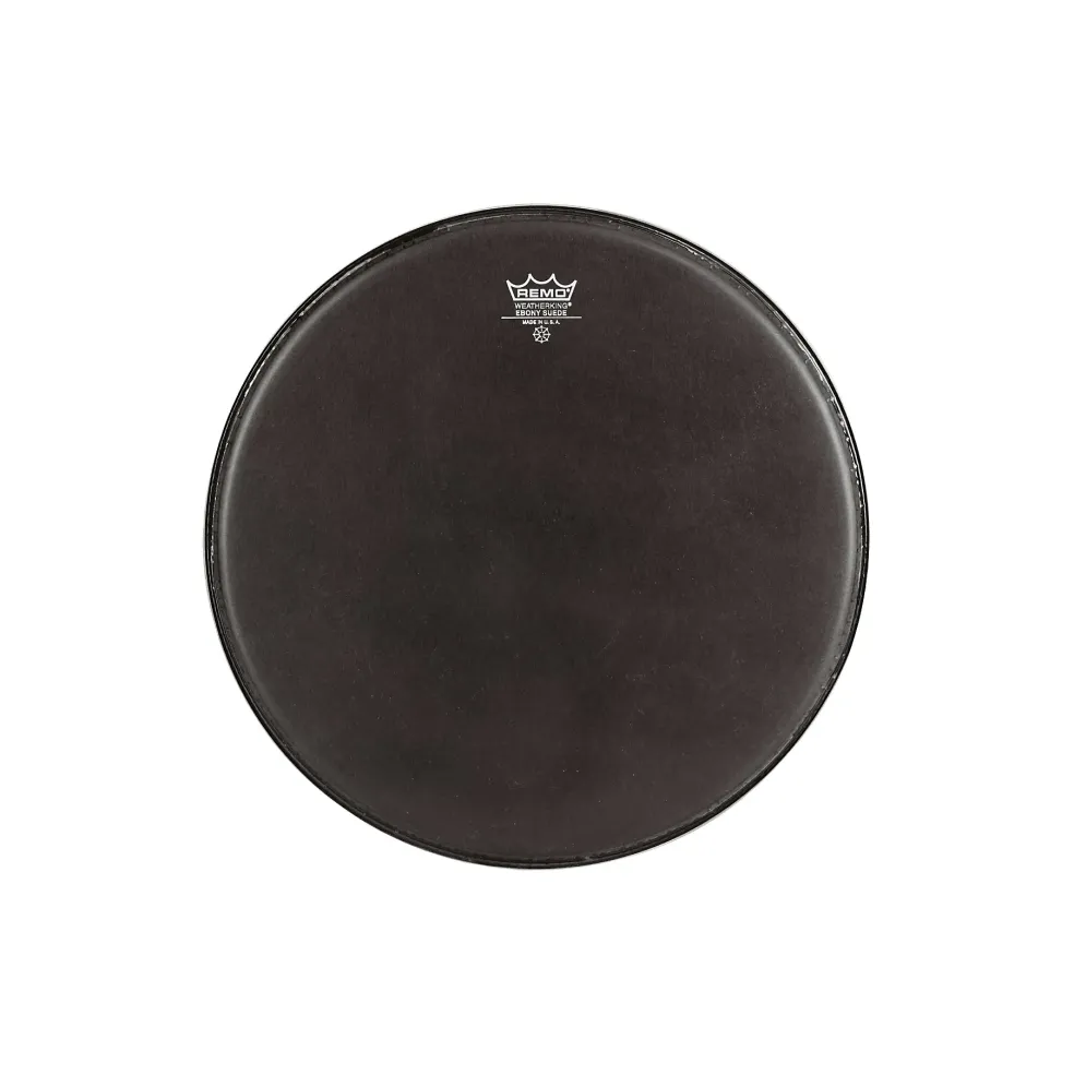 Remo Emperor Ebony Suede Marching Bass Drumhead Black Suede