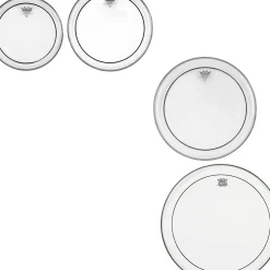 Remo Pinstripe Clear 4-Piece Tom Drum Head Pack