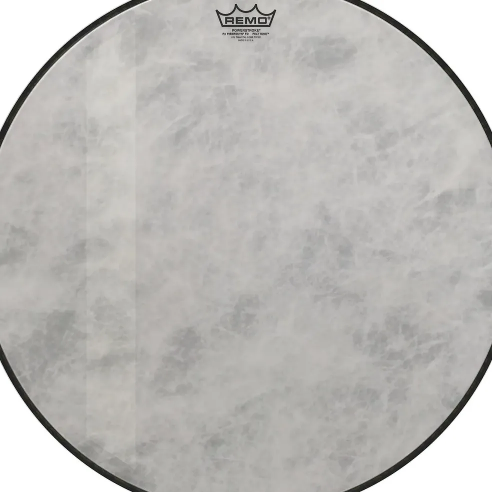 Remo Powerstroke 3 Fiberskyn Diplomat Felt Tone Bass Drum Head 22 in.
