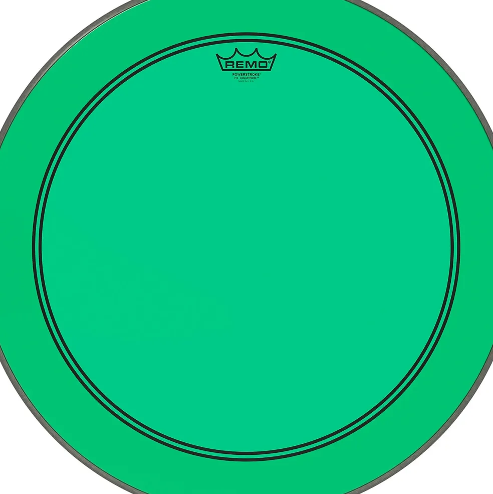 Remo Powerstroke P3 Colortone Green Bass Drum Head 22 in.