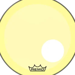 Remo Powerstroke P3 Colortone Yellow Resonant Bass Drum Head With 5" Offset Hole 18 in.