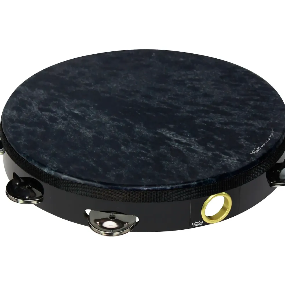 Remo Single Row Wild Tambourine 10 in. Skyndeep Black