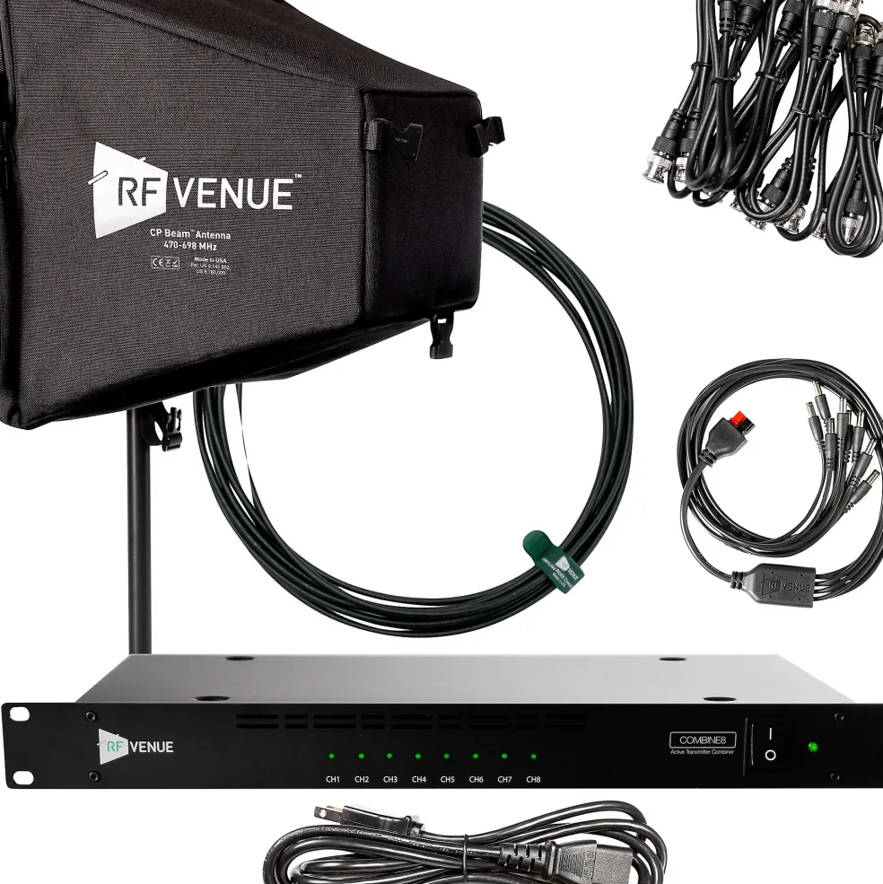 RF Venue 8 Channel In Ear Antenna Combiner