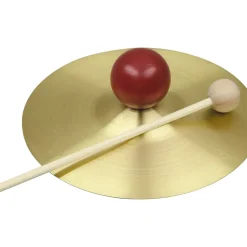 Rhythm Band RB733S Solid Brass Cymbal with Knob and Mallet