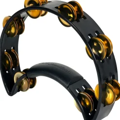 Rhythm Tech Tambourine With Brass Jingles Black 9.5 in.