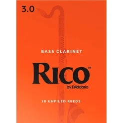 Rico Bass Clarinet Reeds, Box of 10 Strength 3