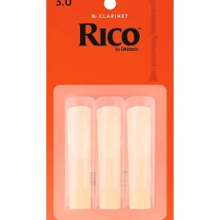 Rico Bb Clarinet Reeds, Box of 3 Strength 3