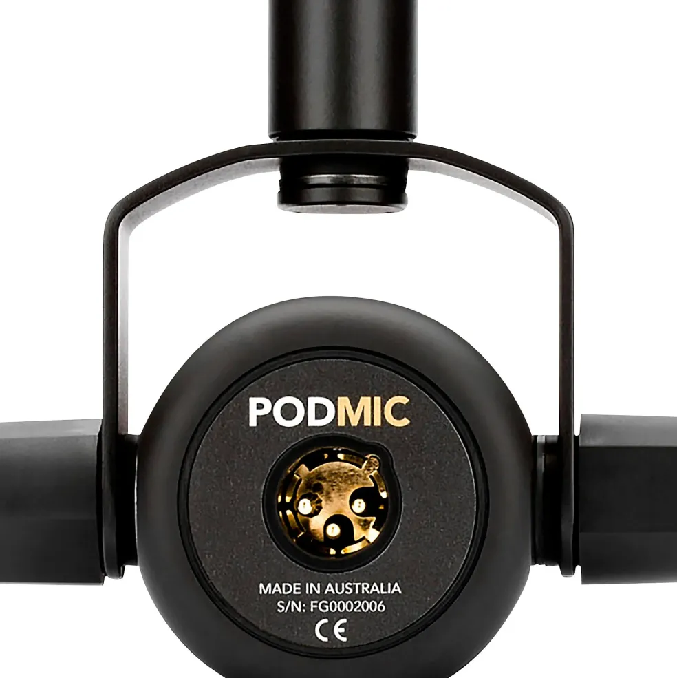 RODE PodMic Dynamic Podcasting Microphone Black