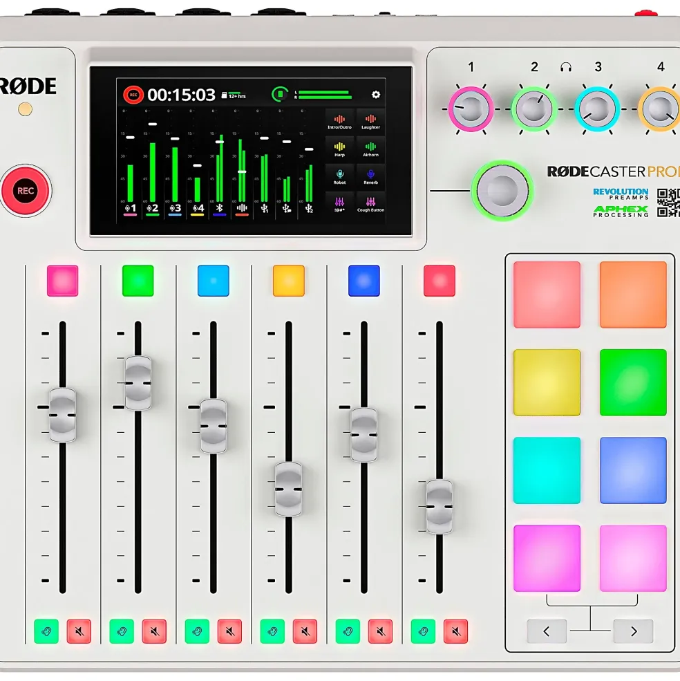 RODE RodeCaster Pro II Podcast Production Console - White