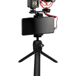RODE Vlogger Kit for Mobile Phones With 3.5 mm Compatibility - Includes Tripod, MicroLED light, VideoMicro and Accessories
