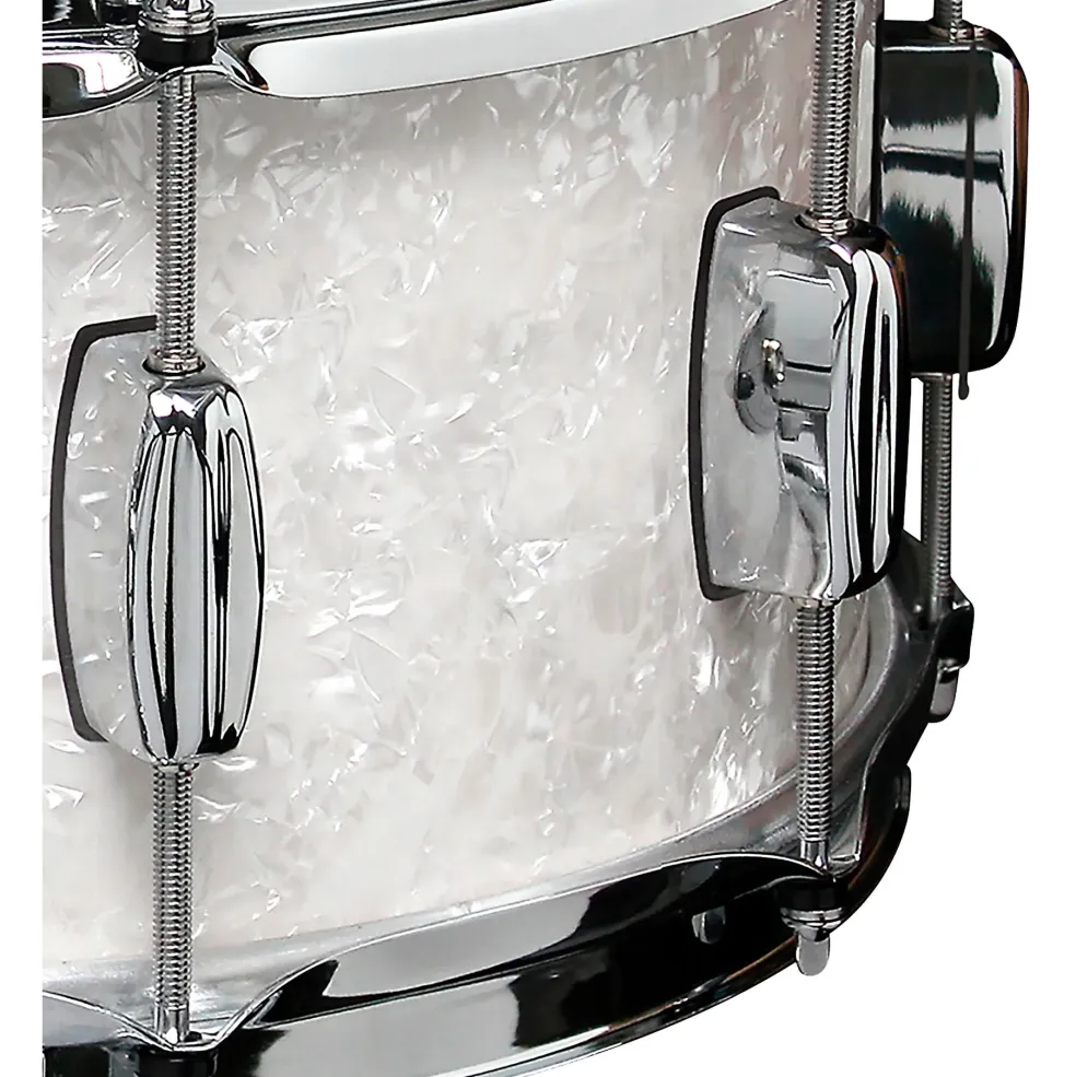Rogers Dyna-Sonic Snare Drum with Bread & Butter Lugs 14 x 6.5 in. White Marine Pearl