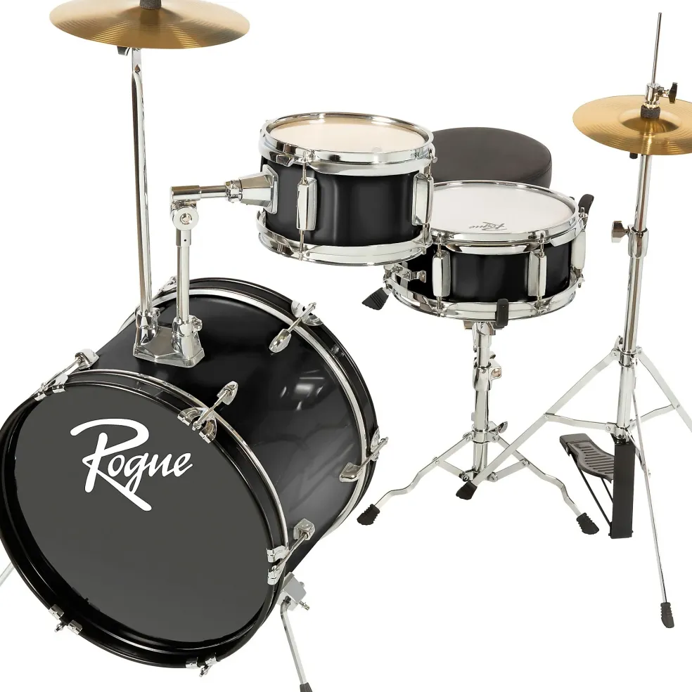 Rogue Lil' Kicker 3-Piece Junior Drum Set Black
