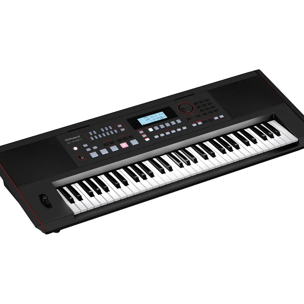 Roland E-X50 Arranger Keyboard Essentials Bundle Black