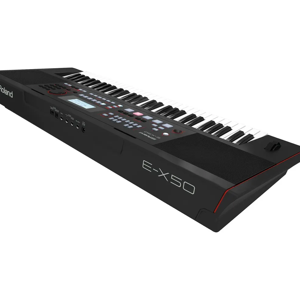 Roland E-X50 Arranger Keyboard Essentials Bundle Black