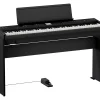 Roland FP-E50 Digital Piano With Matching Stand and Sustain Pedal Black
