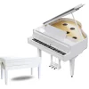 Roland GP-9M Digital Grand Piano With Moving Keys and Bench Polished White