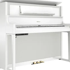 Roland LX708 Premium Digital Upright Piano With Bench Polished White