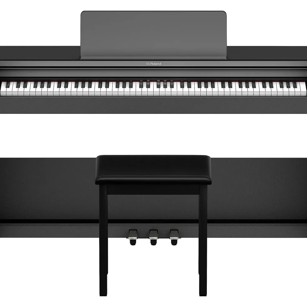 Roland RP107 Digital Console Piano With Bench Black