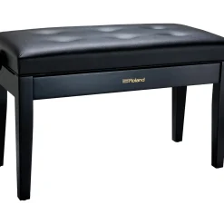 Roland RPB-D300BK Duet Piano Bench With Cushioned Seat Satin Black