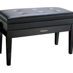 Roland RPB-D400-US Piano Bench, Duet Size, Vinyl Seat Polished Ebony