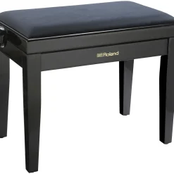 Roland RPB-220-US Piano Bench, Velour Seat Polished Ebony