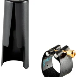 Rovner Dark Tenor Saxophone Ligature and Cap 2R -Fits Most Rubber Tenor Sax Mouthpieces