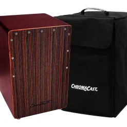 Sawtooth Ebony Cajon, Compact Size With Cajon Carry Bag