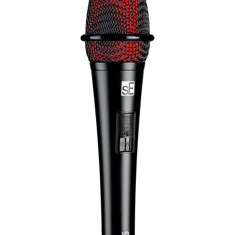 sE Electronics V2-SW-QTR Supercardioid Dynamic Handheld Microphone with On/Off Switch (Includes 15' Cable)