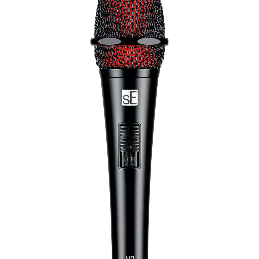 sE Electronics V2-SW-XLR Supercardioid Dynamic Handheld Microphone with On/Off Switch (Includes 15' Cable)