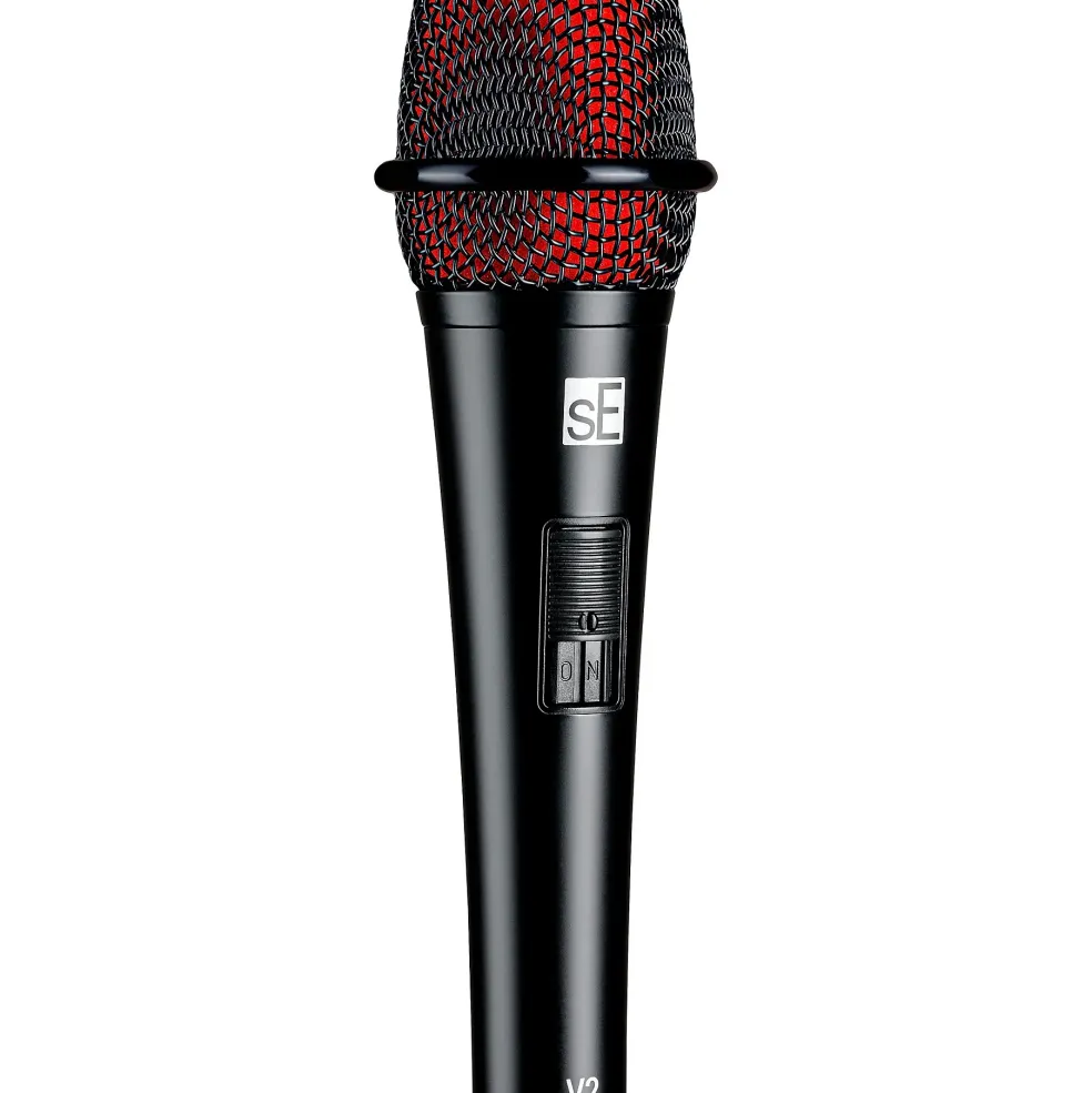 sE Electronics V2-SW-XLR Supercardioid Dynamic Handheld Microphone with On/Off Switch (Includes 15' Cable)