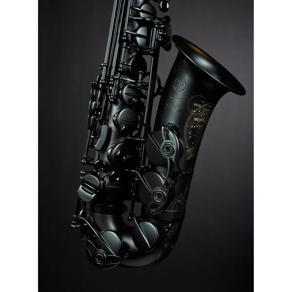 Selmer Paris Supreme Limited Edition Eb Alto Saxophone Matte Black Black Matte Keys