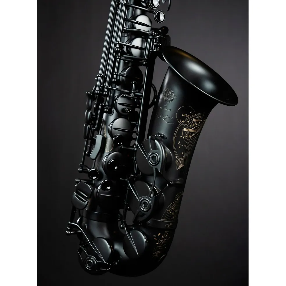 Selmer Paris Supreme Limited Edition Eb Alto Saxophone Matte Black Black Matte Keys