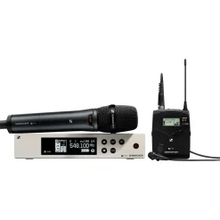 Sennheiser EW 100 G4-ME2/835-S Combo Wireless Handheld and Omnidirectional Lavalier Microphone System Band A1