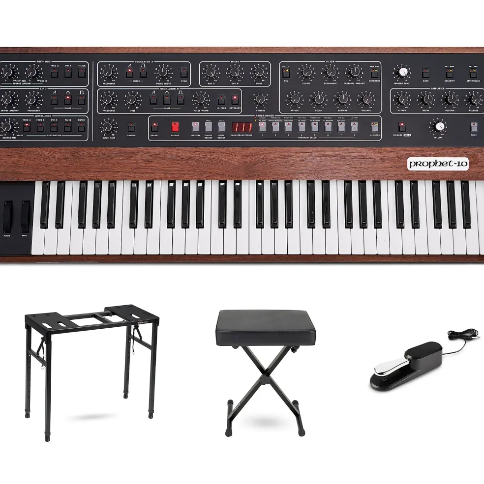 Sequential Prophet-10 10-Voice Polyphonic Analog Synthesizer Stage Bundle