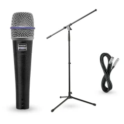 Shure BETA 57A Dynamic Mic With Cable and Stand