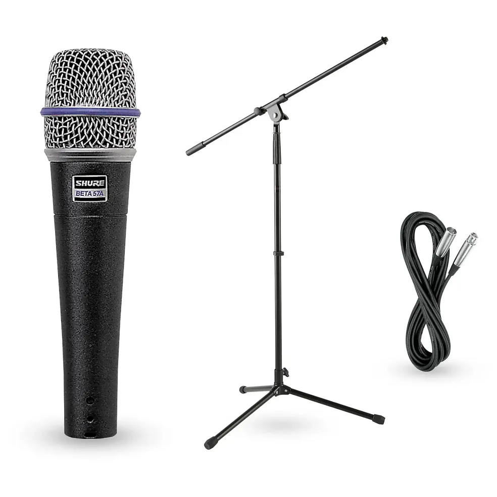 Shure BETA 57A Dynamic Mic With Cable and Stand