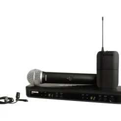 Shure BLX1288 Combo System With CVL Lavalier Microphone and PG58 Handheld Microphone Band H10
