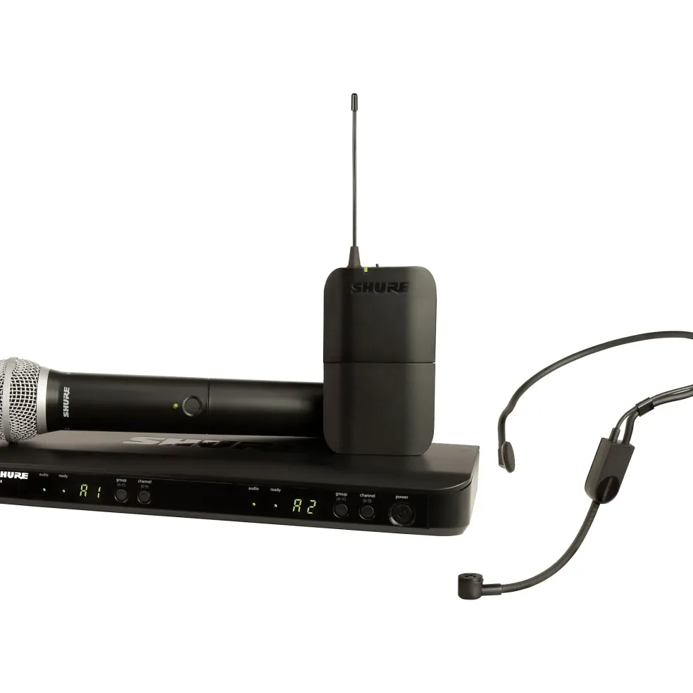 Shure BLX1288 Combo System With PGA31 Headset Microphone and PG58 Handheld Microphone Band J11
