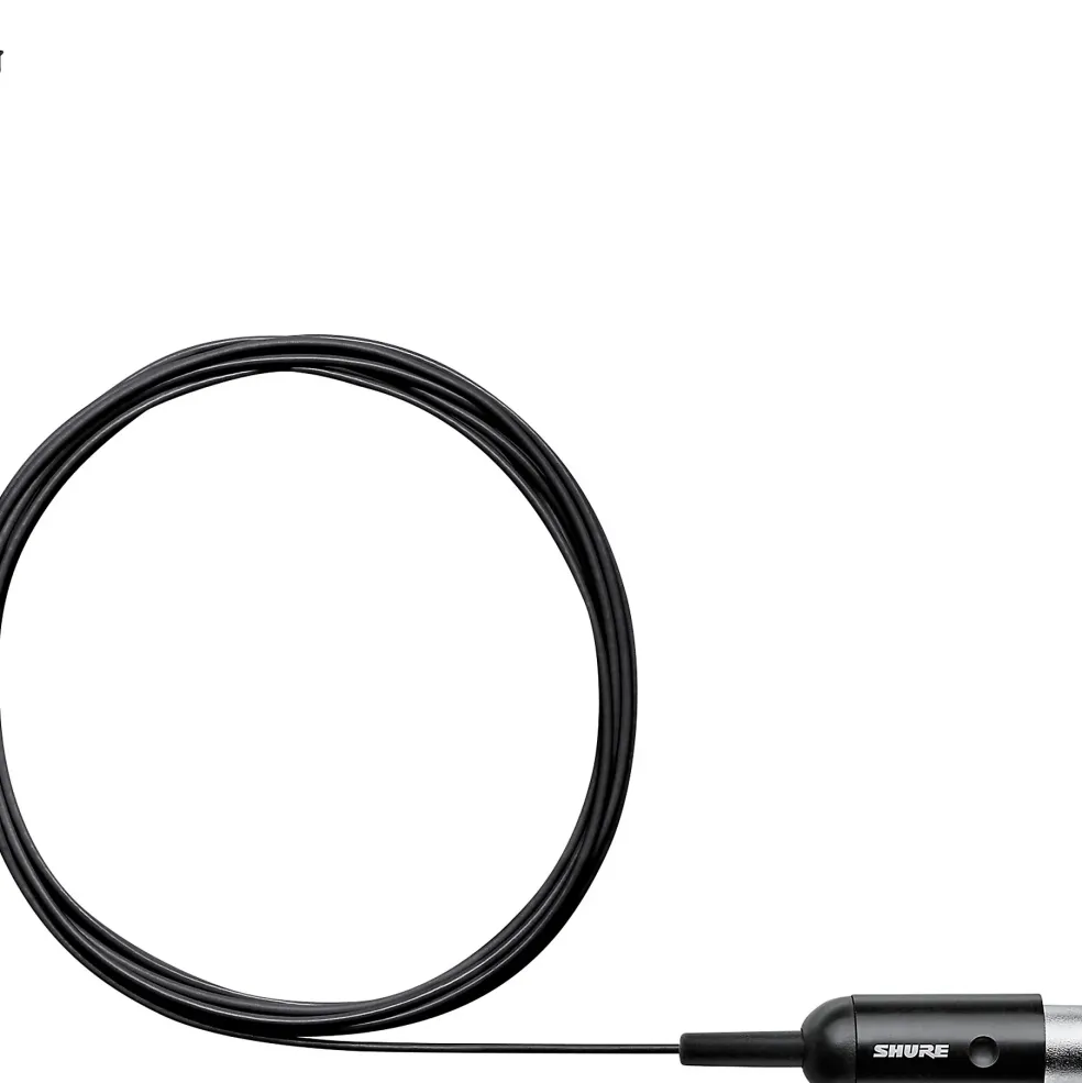 Shure DL4 DuraPlex Omnidirectional Waterproof Lavalier Microphone (MTQG Connector) MTQG Black