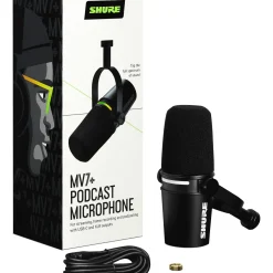 Shure MV7+ Podcast Microphone Black