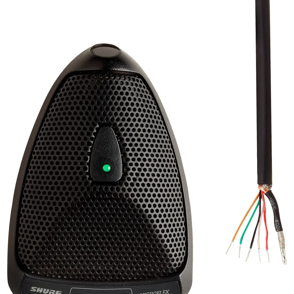 Shure MX392BE Condenser Boundary Microphone, Built-in Preamp, Attached 12' Unterminated Bottom-exit Cable (Supercardioid)