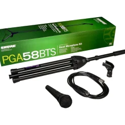 Shure PGA58BTS Cardioid Dynamic Vocal Microphone and Stand Package