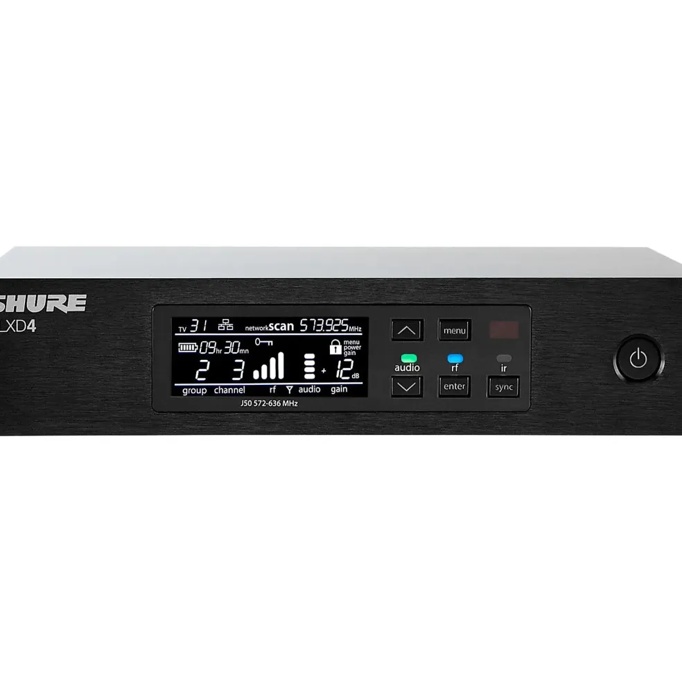 Shure QLXD4 Half-Rack Digital Wireless Receiver G50