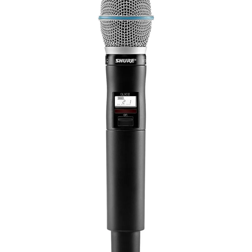 Shure QLXD2/BETA87A Wireless Handheld Microphone Transmitter with Interchangeable BETA 87A Microphone Capsule Band X52