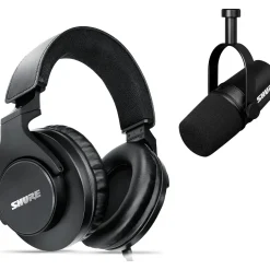 Shure Recording Bundle with MV7X XLR Podcast Microphone & SRH440A Studio Headphones